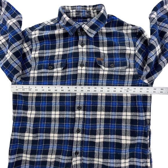 Orvis Plaid Flannel Shacket Shirt Mens Medium Jacket Pockets Hiking Outdoors - Picture 12 of 14